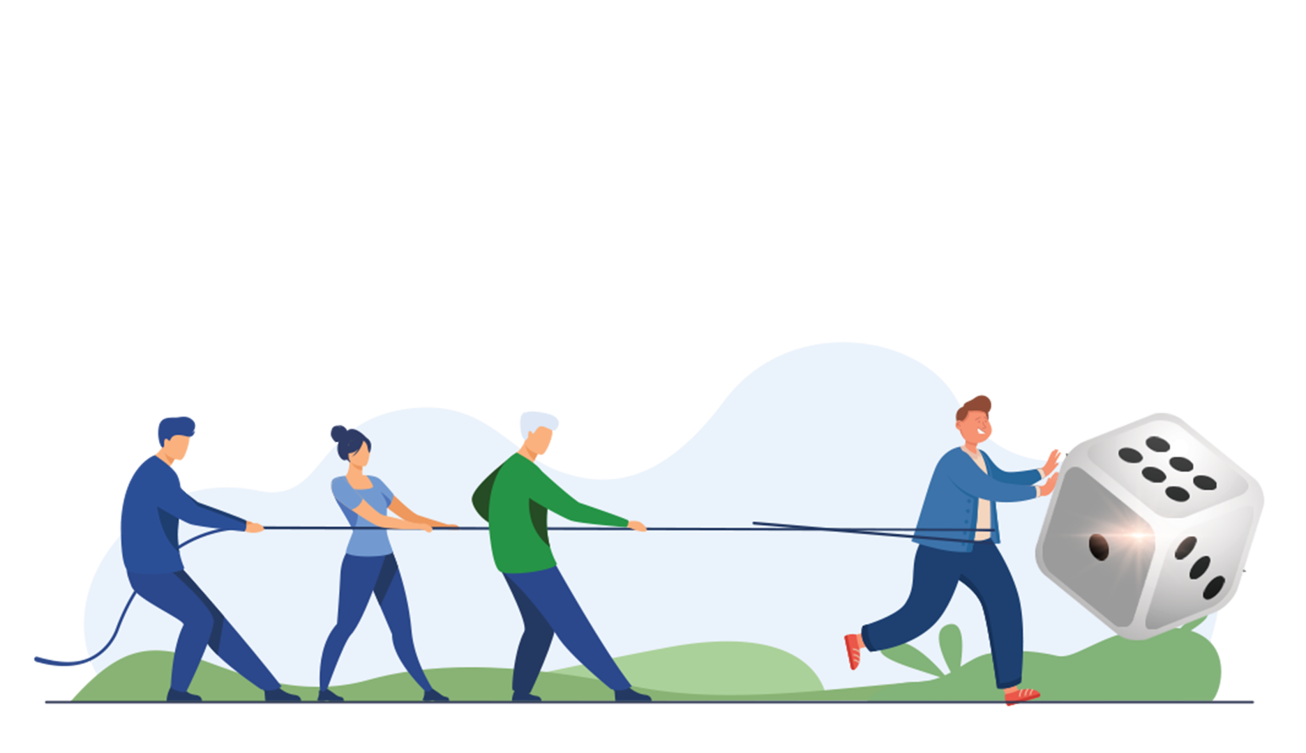 Gambling Family Illustration